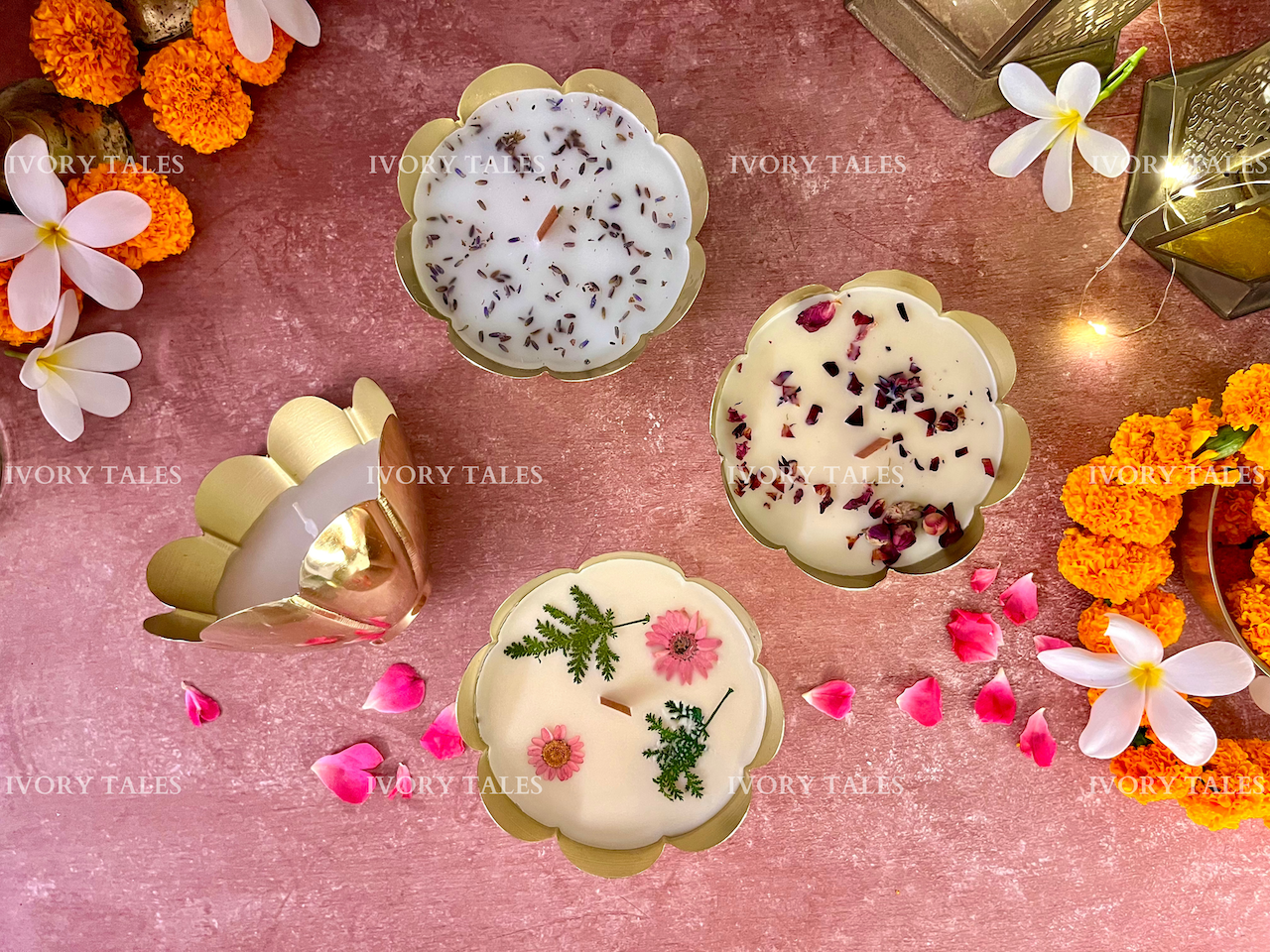 Scented Candle Flower Bowls