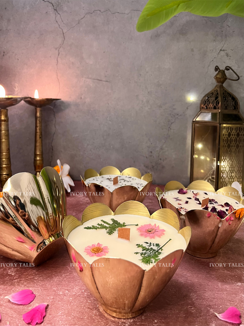Scented Candle Flower Bowls